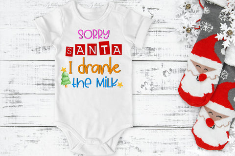 Sorry Santa I Drank the Milk I Kids Christmas Sublimation Sublimation Happy Printables Club 