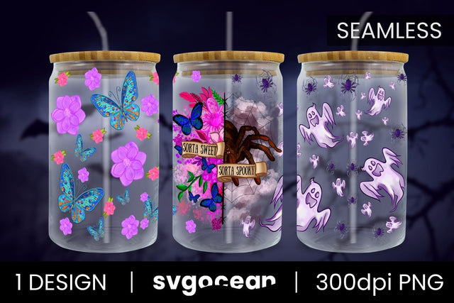 Sorta Spooky | 16 Oz Libbey Glass Sublimation SvgOcean 
