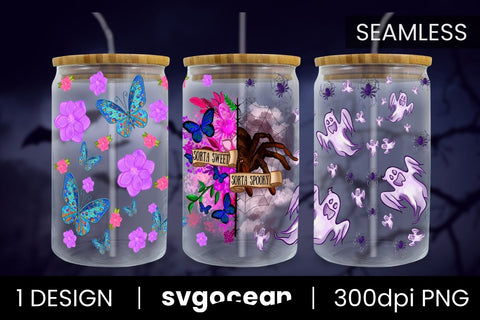 Sorta Spooky | 16 Oz Libbey Glass Sublimation SvgOcean 