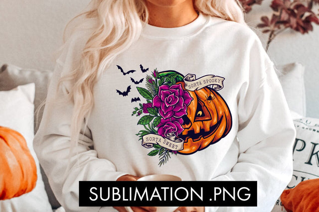 Sorta Sweet Sorta Spooky Halloween Sublimation PNG Sublimation Freeling Design House 