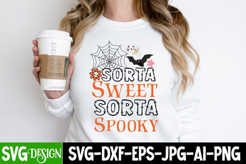 Sorta Sweet Sorta Spooky SVG Cut File, Sorta Sweet Sorta Spooky SVG Quotes, Sorta Sweet Sorta Spooky SVG Design SVG BlackCatsMedia 