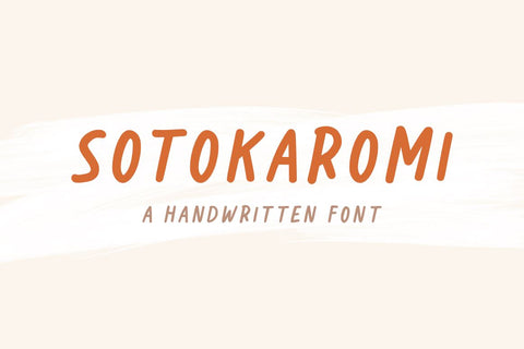 Sotokaromi | a Handwritten Font Font Jimtype Studio 
