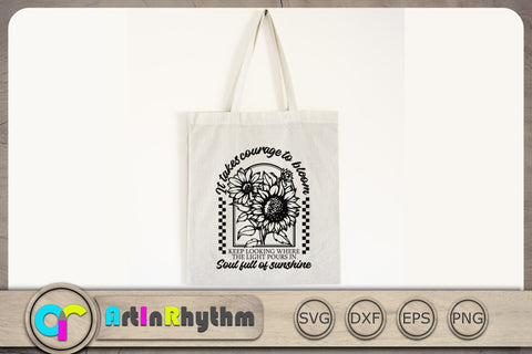 Soul full of sunshine Svg, Retro Vintage Svg, Sunflowers Svg, Flowers Svg, Positive Quote Svg SVG Artinrhythm shop 