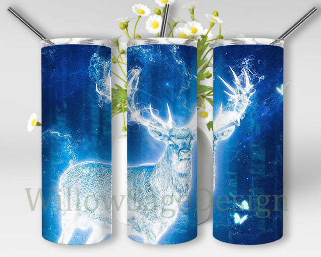 Soul Of The Deer Tumbler Png, Deer 20oz Skinny Tumbler, Night Moon Light Png, Deer Sublimation Design, Deer Lover Gift, Digital Download Sublimation WillowSageDesign 