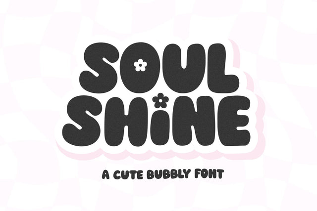 Soul Shine - Cute Bubbly Font Font KA Designs 