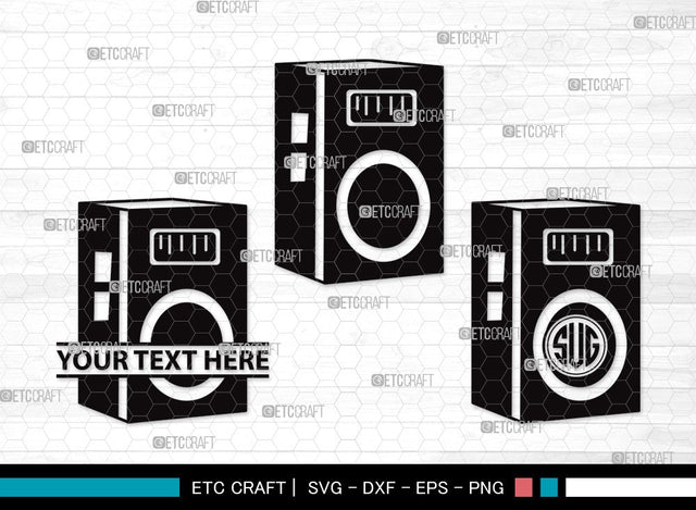 Sound Box Monogram SVG | Speakers Svg | Speaker Box Svg | Speaker Boombox Svg | Sound Box Clipart SVG ETC Craft 