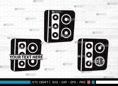 Sound Box Monogram SVG | Speakers Svg | Speaker Box Svg | Speaker Boombox Svg | Sound Box Clipart SVG ETC Craft 