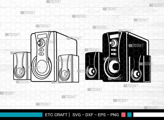 Sound Box SVG, Speaker Box Svg, Speaker Boombox Svg, Speaker Svg, Music Box Svg, Sound Box Svg SVG ETC Craft 