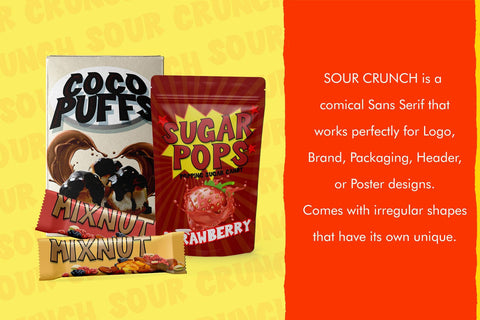 Sour Crunch - Comical Font Font Dm Letter Studio 