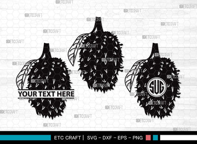 Soursop Monogram SVG | Soursop Graviola Svg | Guanabana Svg | Graviola Svg | Muricata | Soursop Clipart SVG ETC Craft 