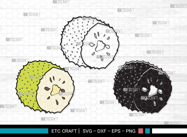 Soursop SVG | Soursop Graviola Svg | Guanabana Svg | Graviola Svg | Muricata | Soursop Clipart SVG ETC Craft 