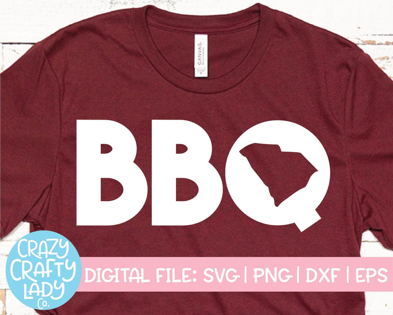 South Carolina BBQ | Father's Day | Food SVG Cut File SVG Crazy Crafty Lady Co. 