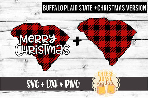 South Carolina - Buffalo Plaid State - SVG PNG DXF Cut Files SVG Cheese Toast Digitals 