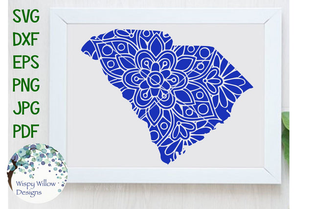 South Carolina Mandala SVG Wispy Willow Designs 