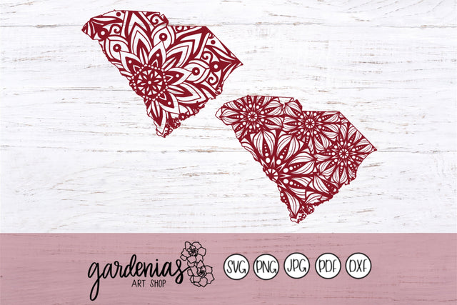 South Carolina Mandalas SVG Gardenias Art Shop 