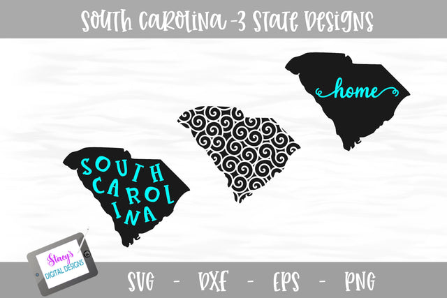 South Carolina Mini Bundle - 3 SC State Designs SVG Stacy's Digital Designs 
