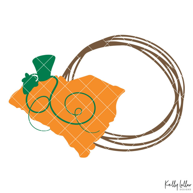 South Carolina Pumpkin Frame SVG Kelly Lollar Designs 