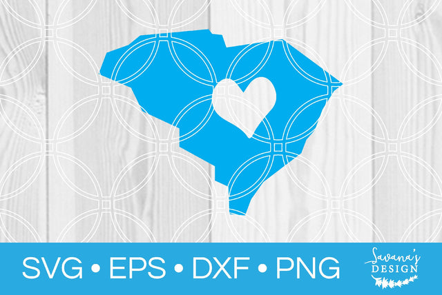 South Carolina State with Heart SVG SavanasDesign 