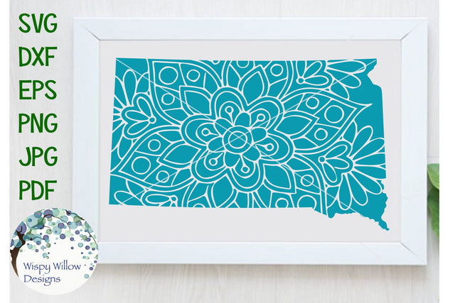South Dakota Mandala SVG Wispy Willow Designs 