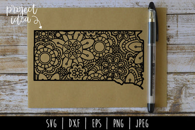 South Dakota Mandala Zentangle SVG SavoringSurprises 
