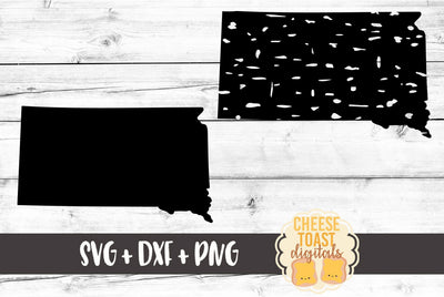 South Dakota - Solid & Grunge SVG Cheese Toast Digitals 