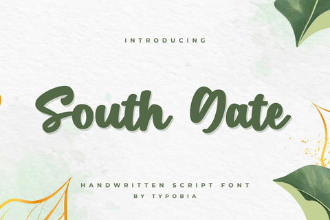 South Gate - A Modern Script Font Font Typobia 