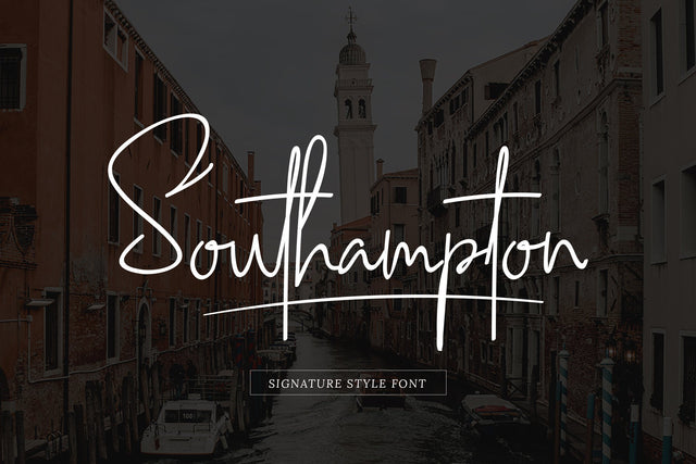 Southampton Signature Style Font Creatype Studio 