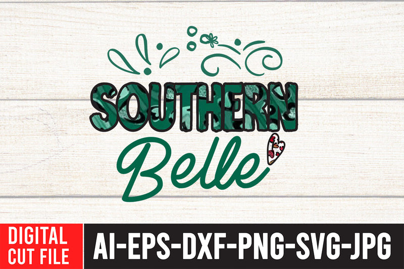Southern Belle Sublimation Png Design Sublimation BlackCatsMedia 