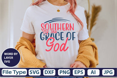 Southern By The Grace Of God SVG Cut File SVG DesignPlante 503 
