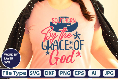 Southern By The Grace Of God SVG Cut File SVG DesignPlante 503 