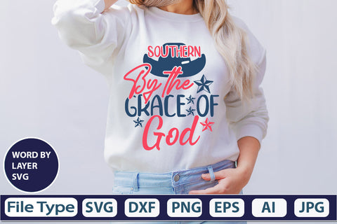 Southern By The Grace Of God SVG Cut File SVG DesignPlante 503 