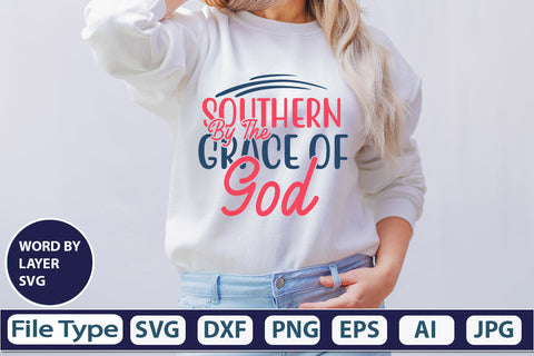 Southern By The Grace Of God SVG Cut File SVG DesignPlante 503 