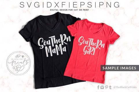 Southern girl & Southern Mama Matching SVG designs SVG TheBlackCatPrints