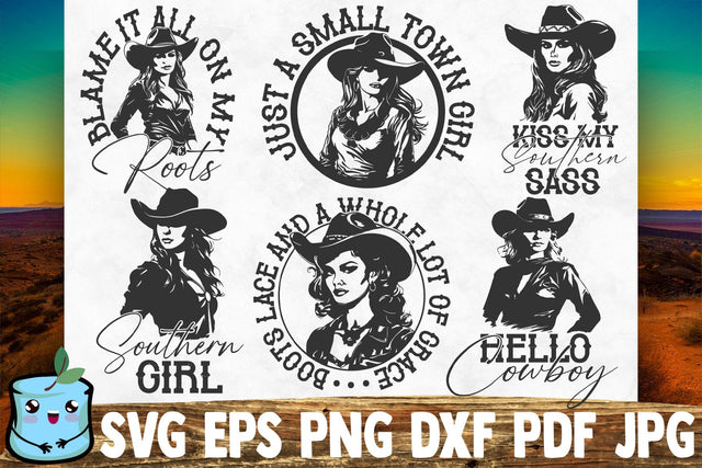 Southern Girl SVG Bundle - Cowgirl SVG Cut Files SVG MintyMarshmallows 