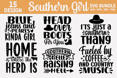Southern Girl SVG Bundle Cut File SVG akazaddesign 