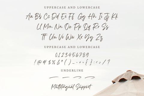 Southern Paradise - Handwritten Script font Font Timur type 