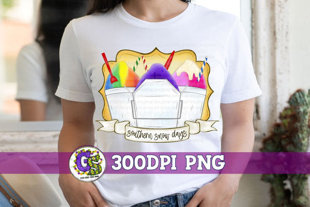 Southern Snow Days Snowballs PNG for Sublimation Sublimation Greedy Stitches 