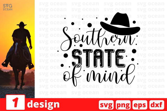 Southern state of mind SVG Cut File SVG SvgOcean 