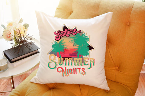 Southern Summer Nights Retro PNG Sublimation designartist 