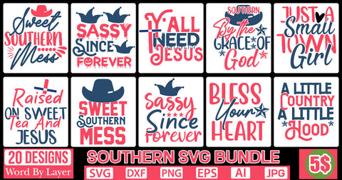 Southern Svg Bundle SVG DesignPlante 503 