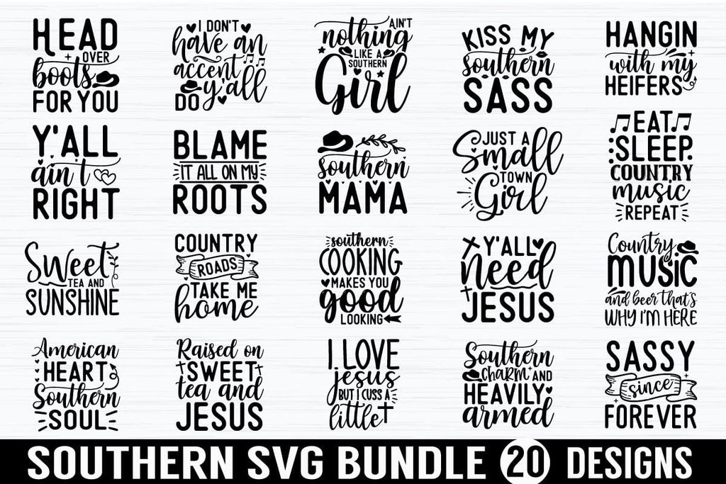 Southern SVG Bundle - So Fontsy