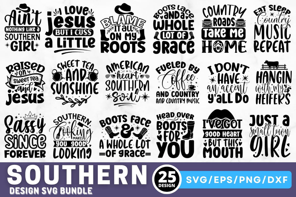 Southern SVG Bundle - So Fontsy