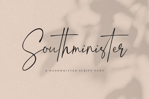 Southminister - Handwritten Script Font Font Alpaprana Studio 