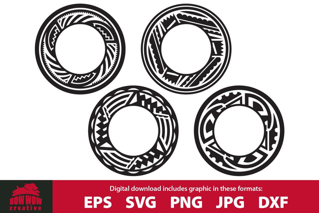 Southwestern Native American Circle Pattern SVG Cutting File & Clipart Bundle SVG Bow Wow Creative 