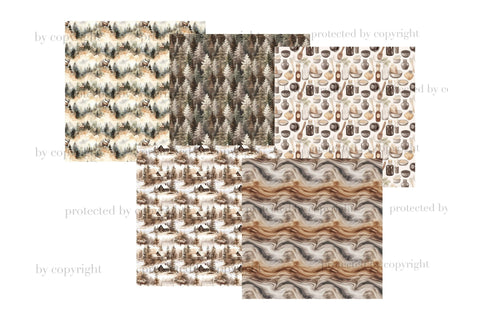 Spa Day Digital Paper | Cozy Winter Pattern Digital Pattern GlamArtZhanna 