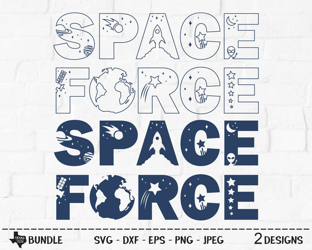 Space Force Bundle | Patriotic SVG SVG Texas Southern Cuts 
