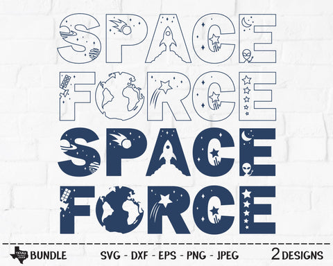 Space Force Bundle | Patriotic SVG SVG Texas Southern Cuts 