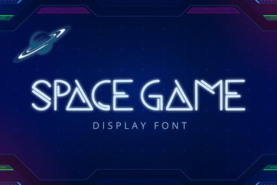 Space Game - Display Font Font Alpaprana Studio 