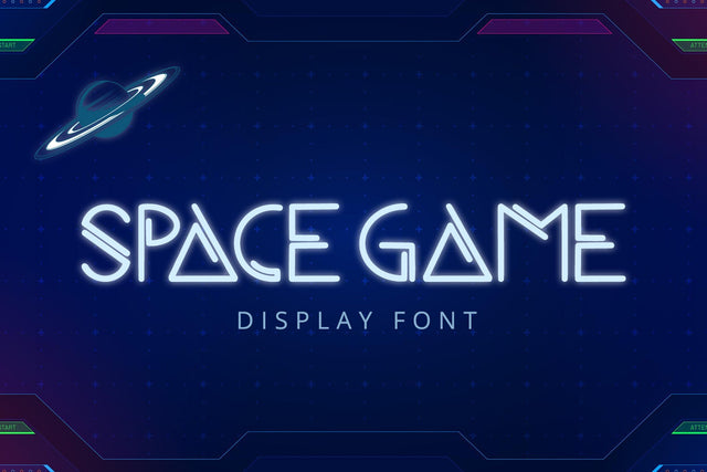 Space Game - Display Font Font Alpaprana Studio 