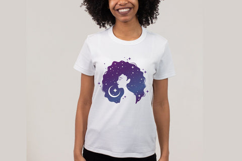 Space Girl Stars, Boho celestial Girl SVG SVG dadan_pm 